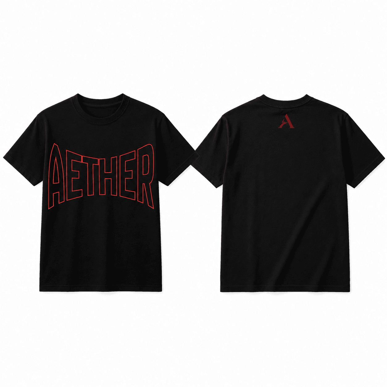 Áo Thun AETHER Signature Outline Đen