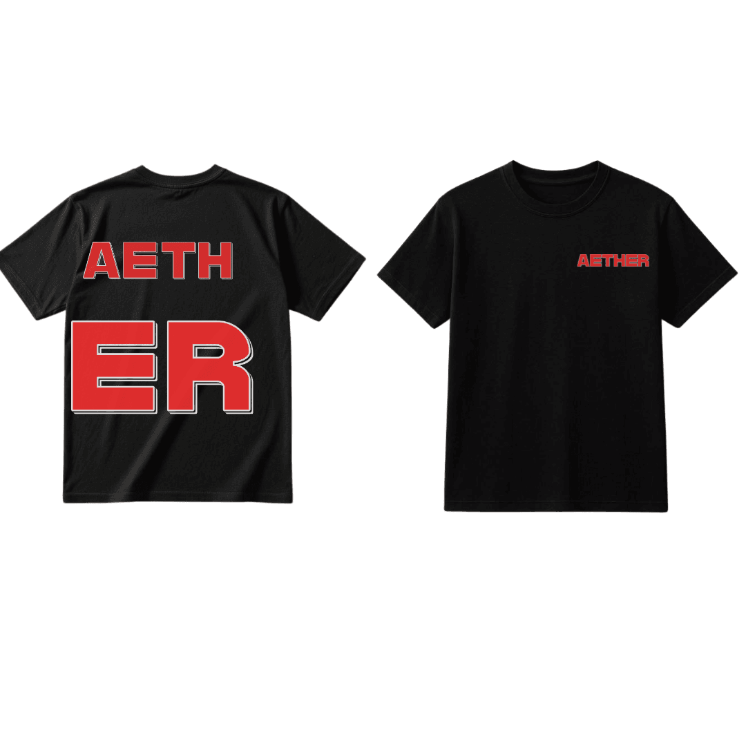 Sở hữu ngay áo thun oversized AETHER Split Tee 100% cotton cao cấp. Thiết kế graphic độc đáo mặt sau, form rộng unisex cực chất