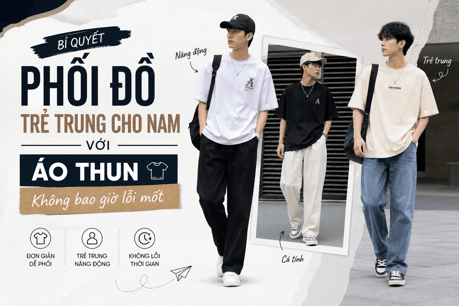 Bí Quyết Phối Đồ Trẻ Trung Cho Nam Với Áo Thun Không Bao Giờ Lỗi Mốt